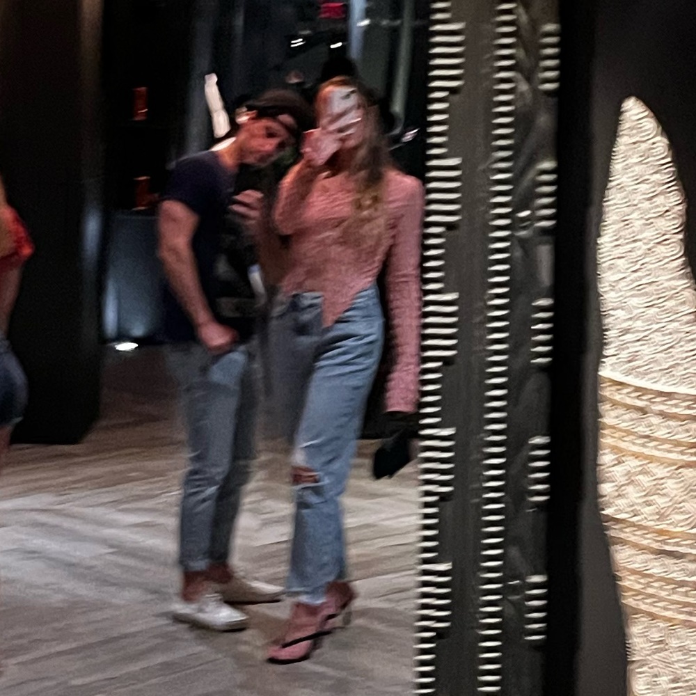 Off shoulder ruffled pink top